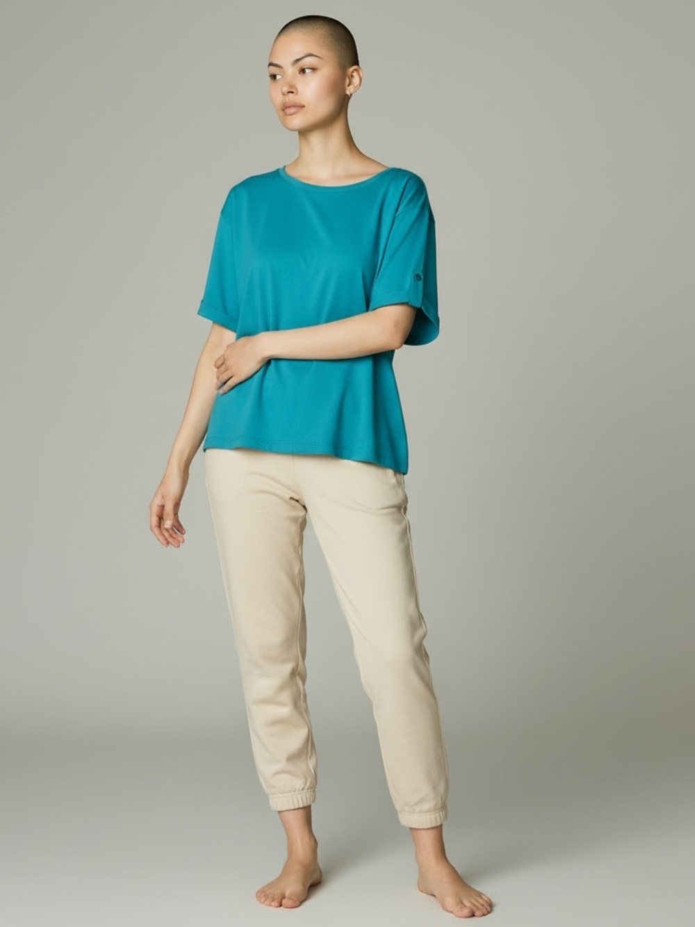 Relaxed Teal Short-Sleeve Women's Top Calvin Klein Size 1X